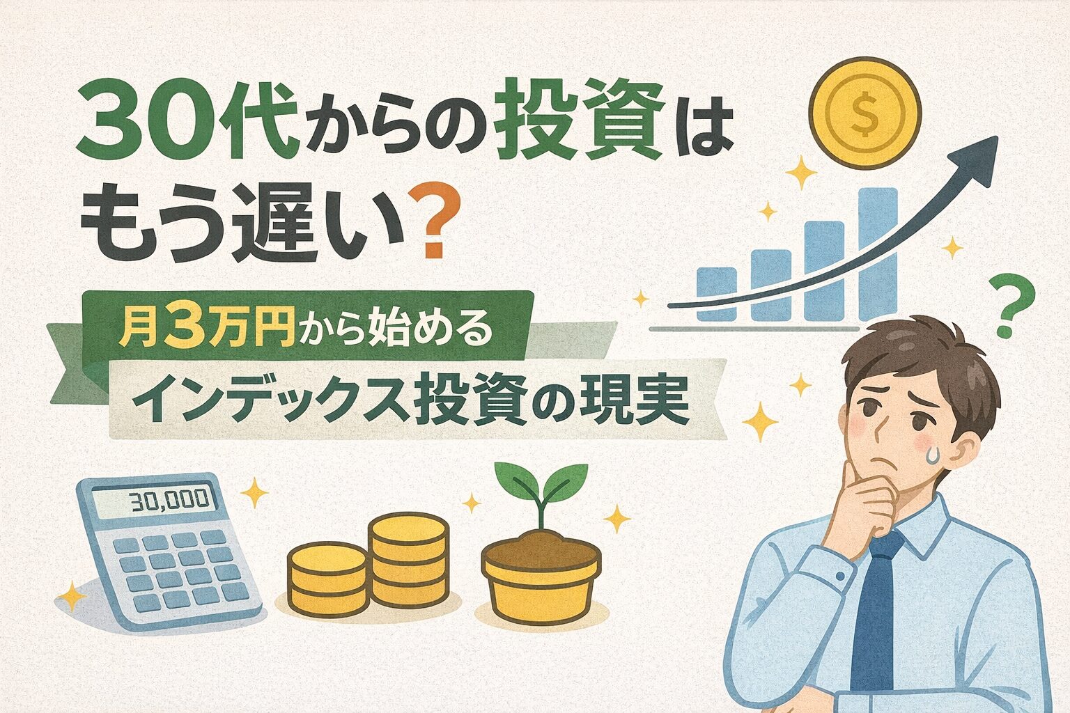 30代からの投資の始め方のイメージ